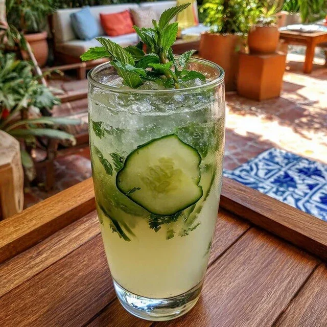 Agua Fresca de Pepino y Menta