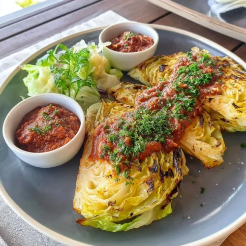 Col Asada en Airfryer con Romesco Casero, una deliciosa y saludable receta