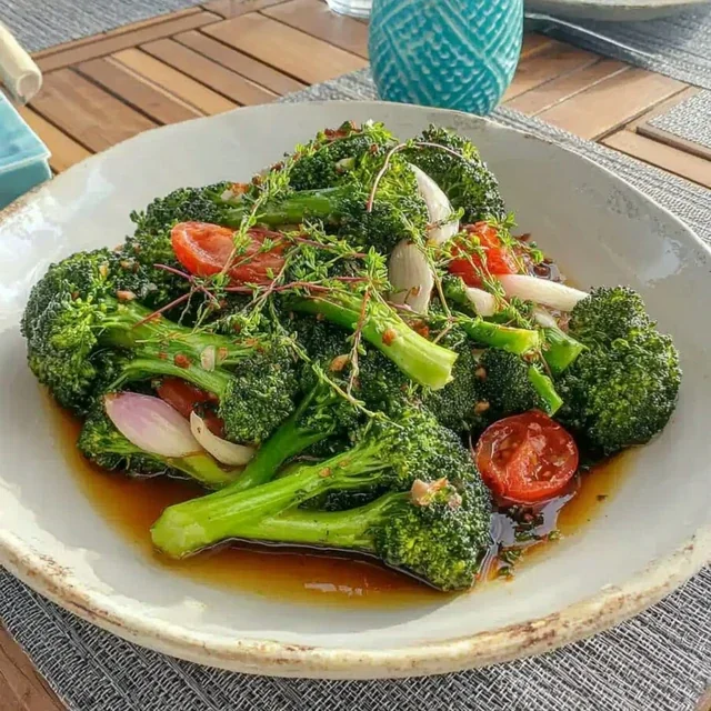 Salteado de Brócoli con Ajo y Salsa de Soja