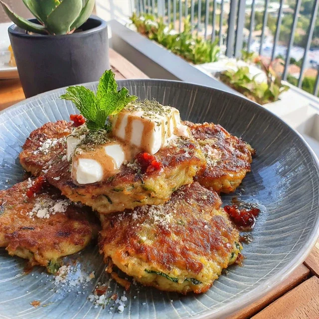 Tortitas de Calabacín con Queso Fresco