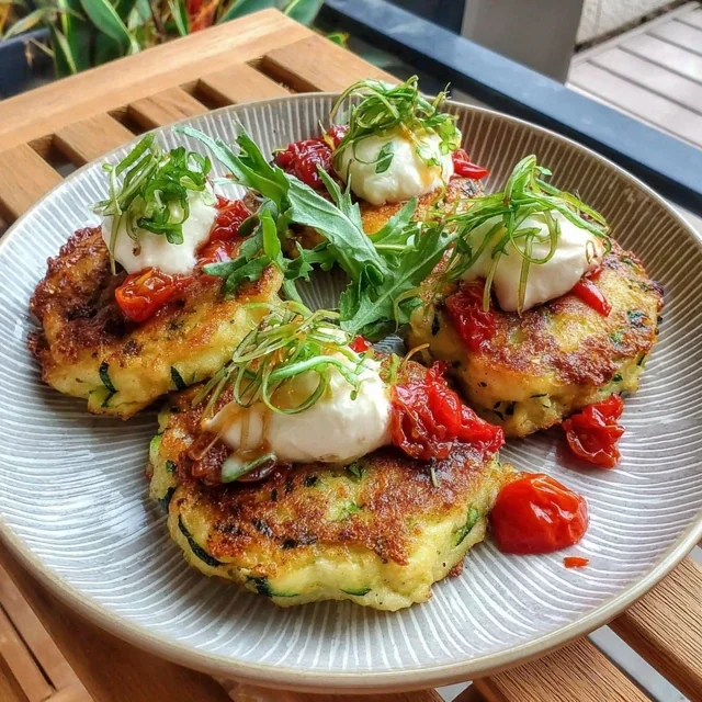 Tortitas de Calabacín con Queso Fresco